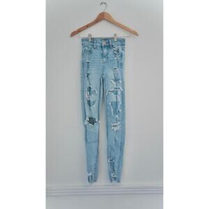 American Eagle Light Wash Jeggings Size 00